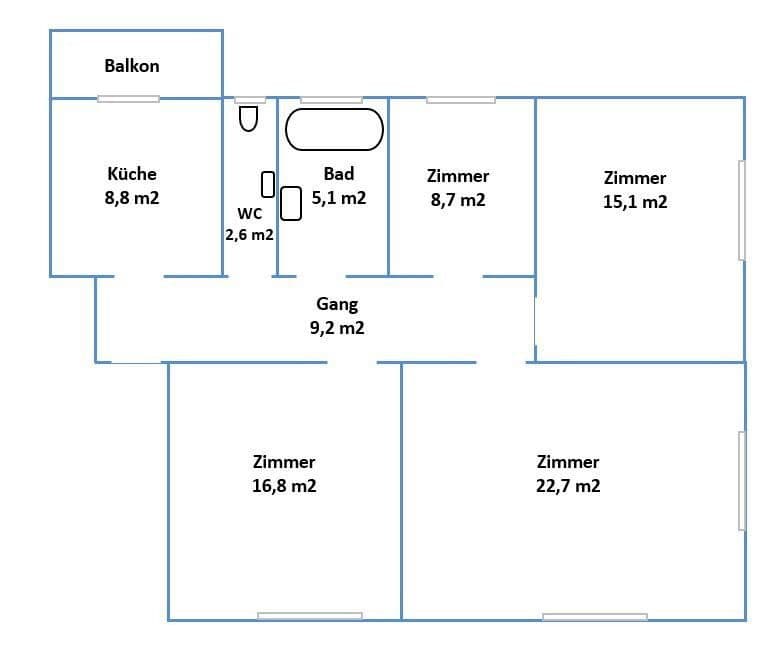 Prenájom bytu 4-izbový 91 m², Ludwigsburg, Bádensko-Wurttembersko Prenájom bytu 4-izbový 91 m², Ludwigsburg, Bádensko-Wurttembersko