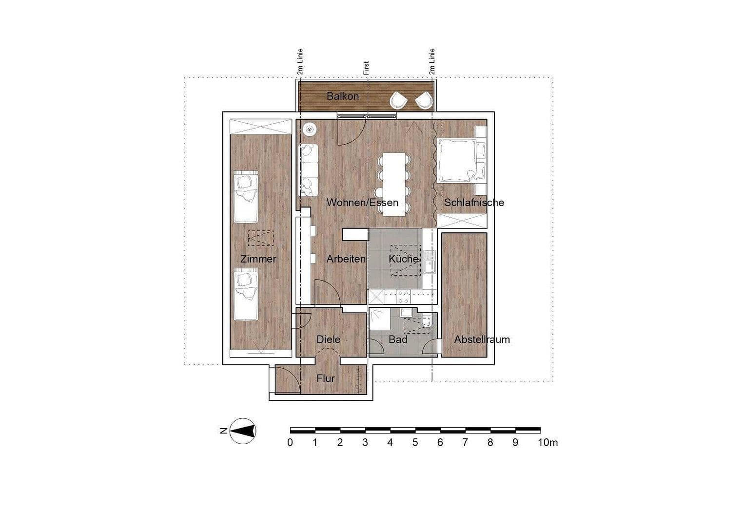 Prenájom bytu 1-izbový 64 m², Krokusstraße 30, Bergen, Bavorsko Prenájom bytu 1-izbový 64 m², Krokusstraße 30, Bergen, Bavorsko
