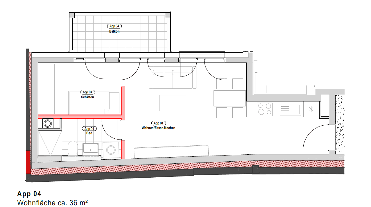 Prenájom bytu 1-izbový 38 m², Erlangen, Bavorsko Prenájom bytu 1-izbový 38 m², Erlangen, Bavorsko