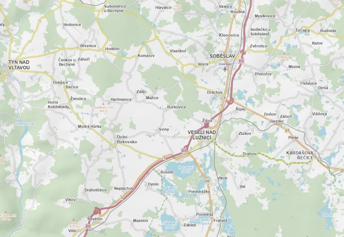 Predaj pozemku 7.295 m², Borkovice, Jihočeský kraj Predaj pozemku 7.295 m², Borkovice, Jihočeský kraj