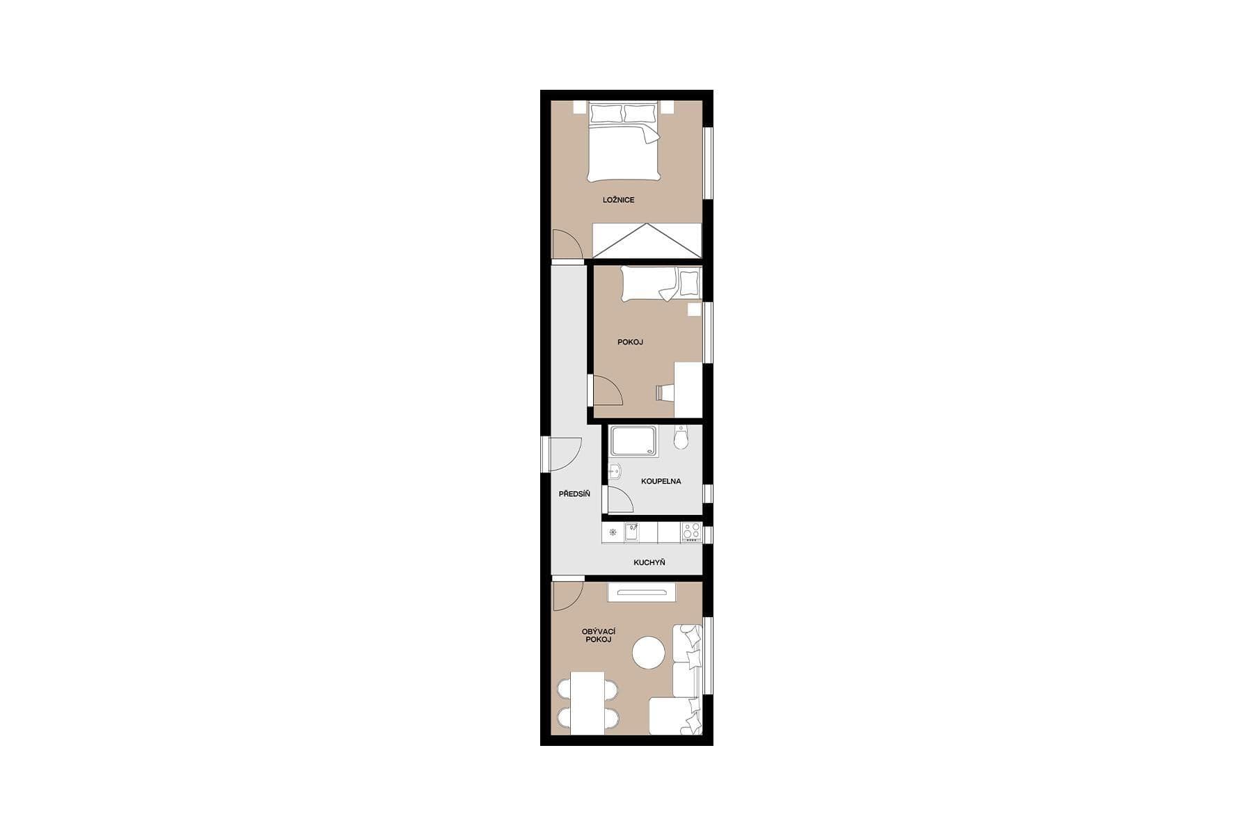 Predaj bytu 3-izbový 65 m², Jerevanská, Praha, Praha Predaj bytu 3-izbový 65 m², Jerevanská, Praha, Praha