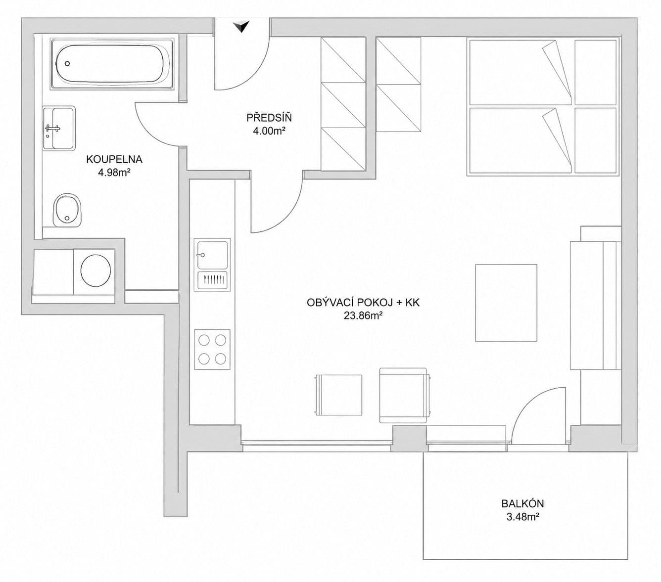 Prenájom bytu 1-izbový 33 m², náměstí Přátelství, Praha, Praha Prenájom bytu 1-izbový 33 m², náměstí Přátelství, Praha, Praha