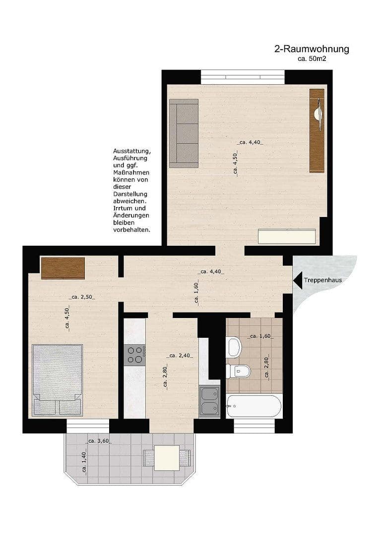 Prenájom bytu 2-izbový 51 m², Amalienstraße 124, Dessau-Roßlau, Sasko-Anhaltsko Prenájom bytu 2-izbový 51 m², Amalienstraße 124, Dessau-Roßlau, Sasko-Anhaltsko