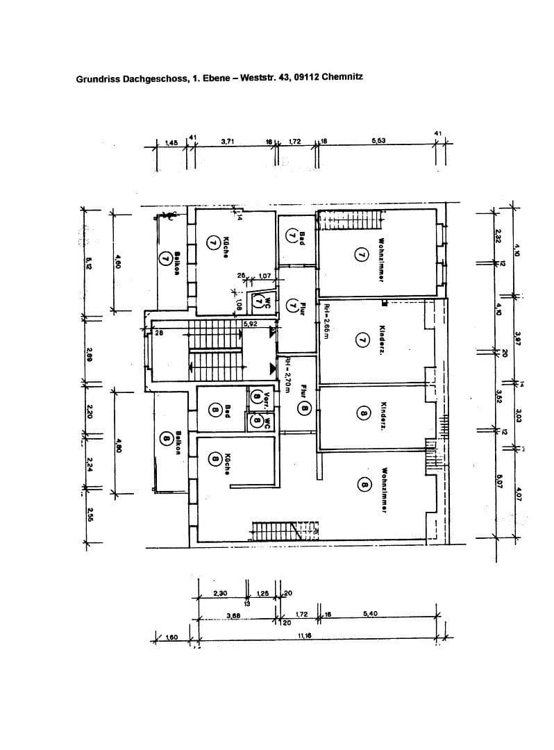 Prenájom bytu 3-izbový 95 m², Weststr. 43, Chemnitz, Sasko Prenájom bytu 3-izbový 95 m², Weststr. 43, Chemnitz, Sasko