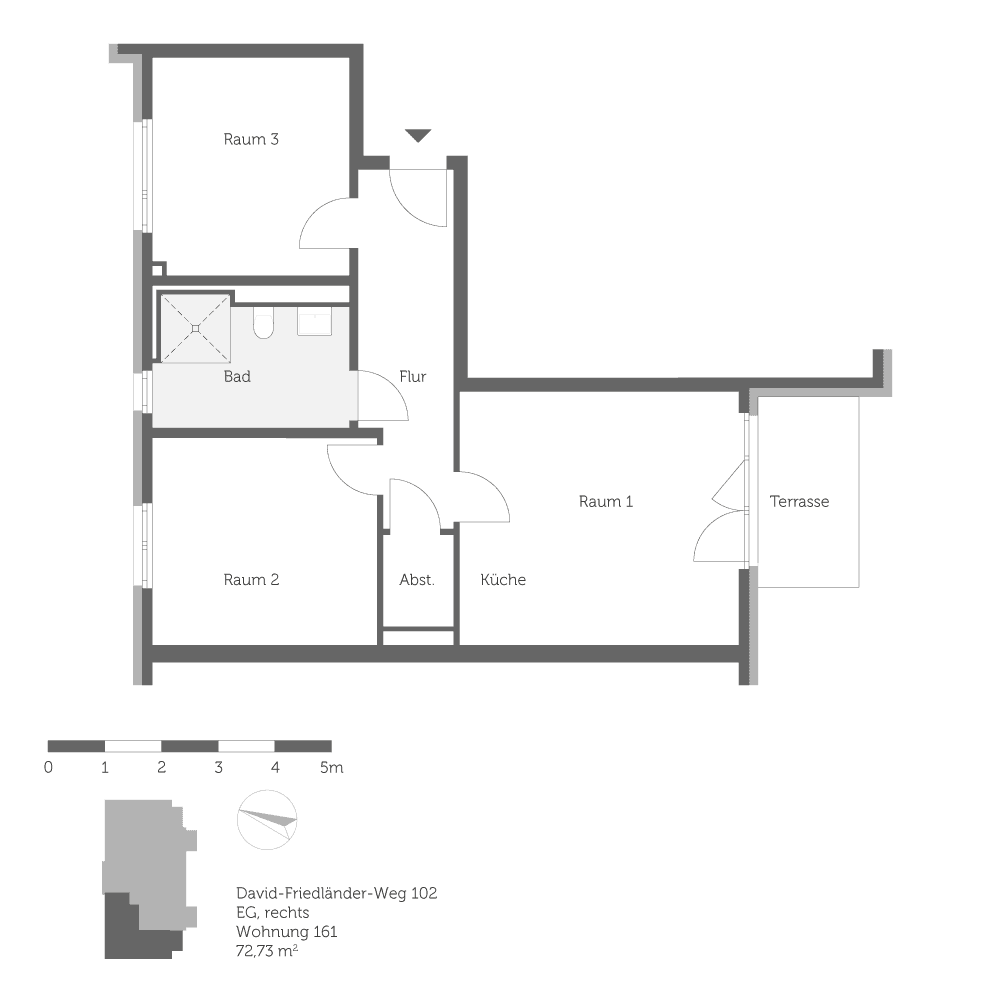 Predaj bytu 3-izbový 72 m², David-Friedländer-Weg 102, Berlin, Berlín Predaj bytu 3-izbový 72 m², David-Friedländer-Weg 102, Berlin, Berlín