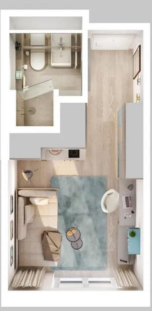 Prenájom bytu 1-izbový 20 m², Kleyerstr. 1, Frankfurt am Main, Hesensko Prenájom bytu 1-izbový 20 m², Kleyerstr. 1, Frankfurt am Main, Hesensko