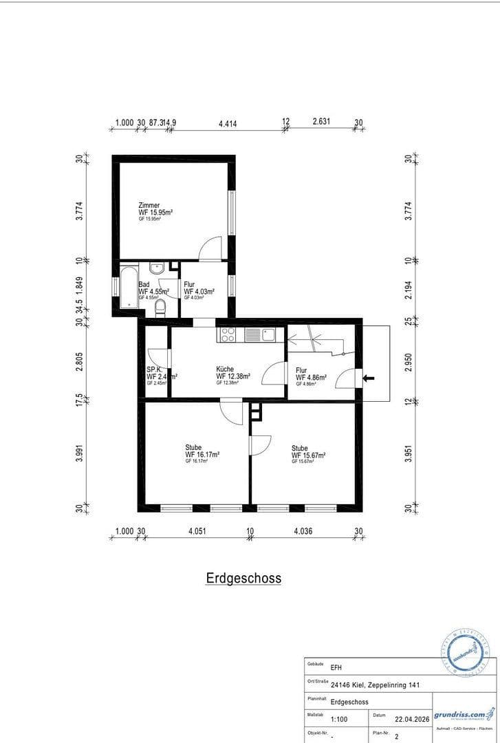 Predaj domu 110 m², pozemek 2.023 m², Kiel, Šlezvicko-Holštajnsko Predaj domu 110 m², pozemek 2.023 m², Kiel, Šlezvicko-Holštajnsko