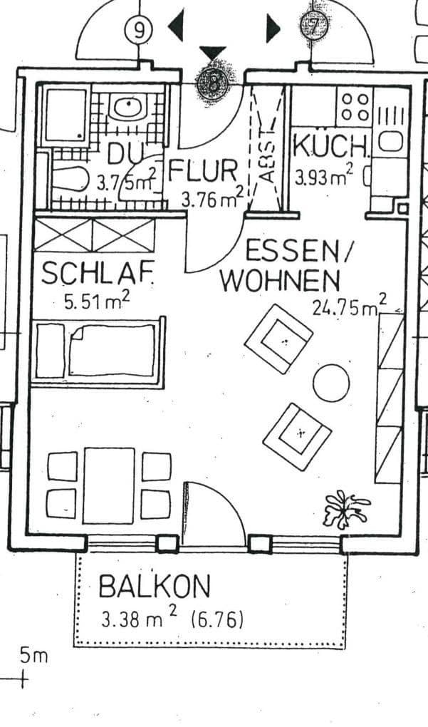 Prenájom bytu 1-izbový 47 m², Martinshöhe 12, Leipzig, Sasko Prenájom bytu 1-izbový 47 m², Martinshöhe 12, Leipzig, Sasko