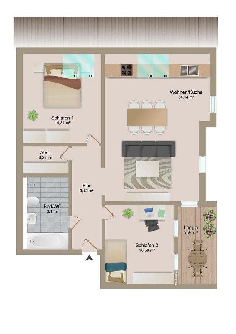 Prenájom bytu 3-izbový 91 m², Kieselbronn, Bádensko-Wurttembersko Prenájom bytu 3-izbový 91 m², Kieselbronn, Bádensko-Wurttembersko