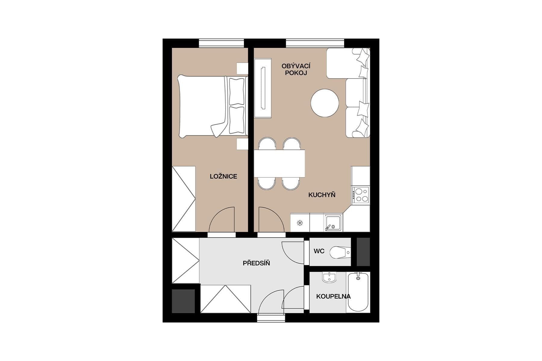 Predaj bytu 2-izbový 45 m², Roškotova, Praha, Praha Predaj bytu 2-izbový 45 m², Roškotova, Praha, Praha