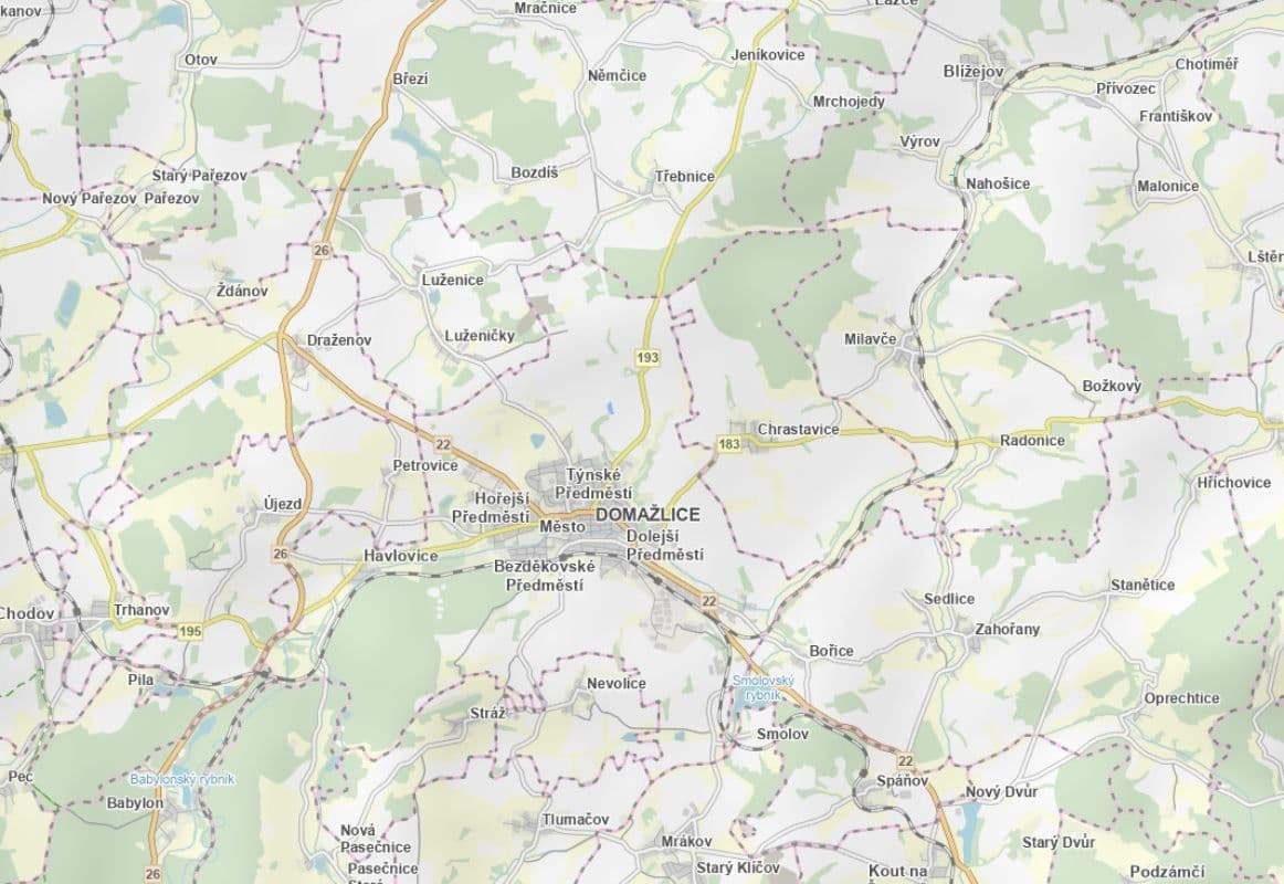 Predaj pozemku 1.532 m², Domažlice, Plzeňský kraj Predaj pozemku 1.532 m², Domažlice, Plzeňský kraj