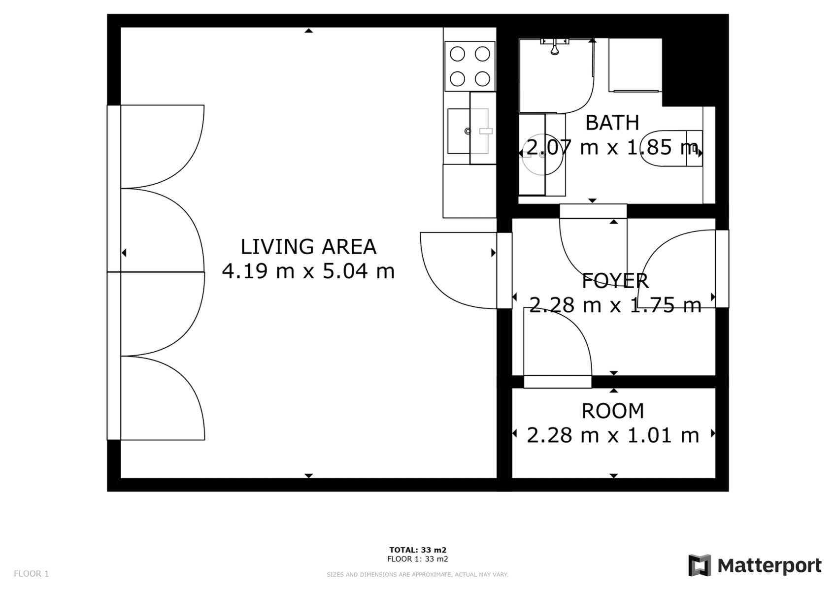 Prenájom bytu 1-izbový 33 m², Toufarova, Praha, Praha Prenájom bytu 1-izbový 33 m², Toufarova, Praha, Praha