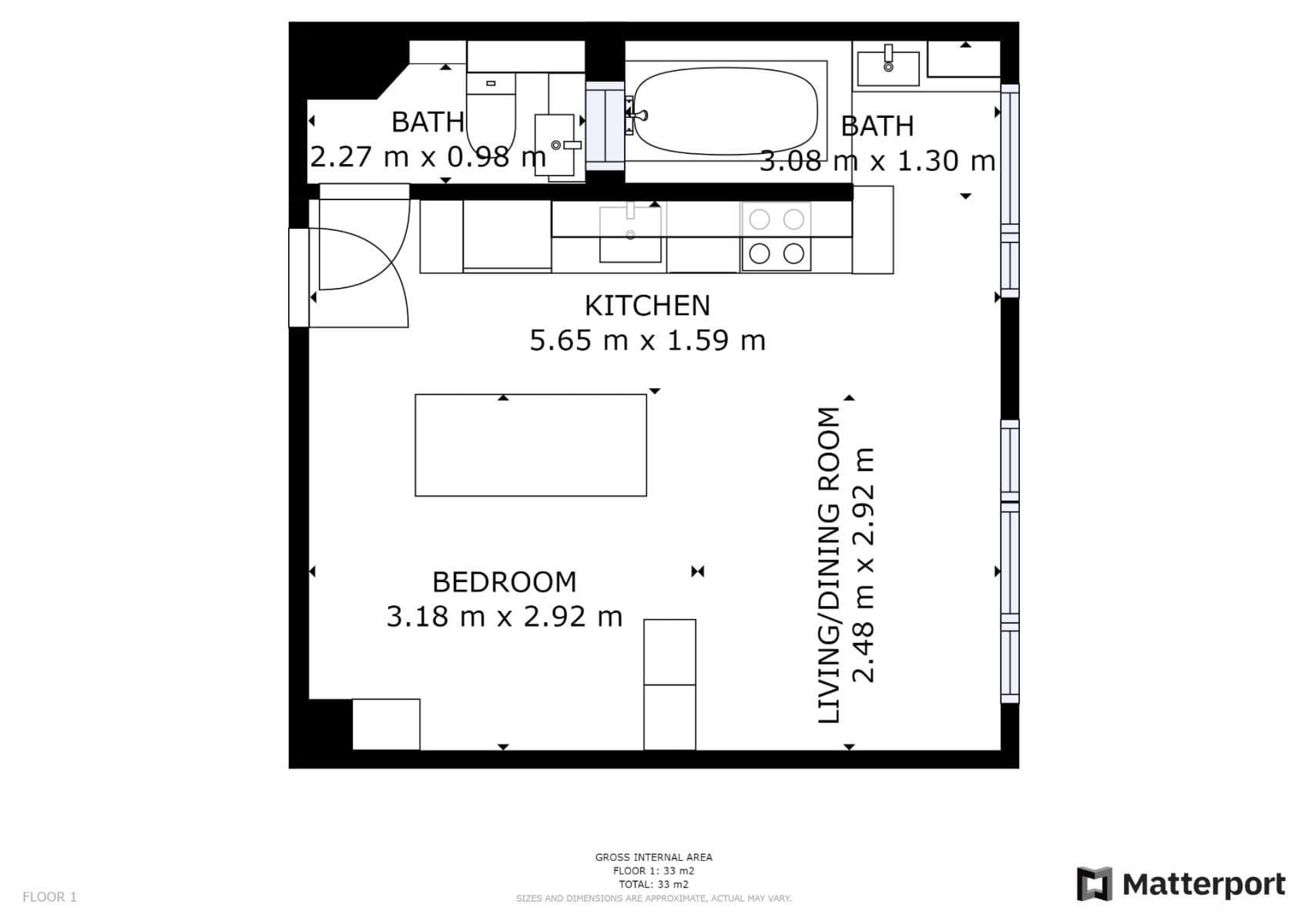 Prenájom bytu 1-izbový 31 m², Topolová, Praha, Praha Prenájom bytu 1-izbový 31 m², Topolová, Praha, Praha