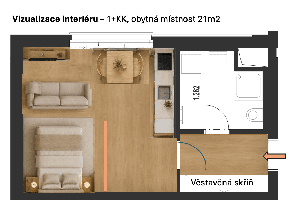 Prenájom bytu 1-izbový 32 m², Železná, Plzeň, Plzeňský kraj Prenájom bytu 1-izbový 32 m², Železná, Plzeň, Plzeňský kraj