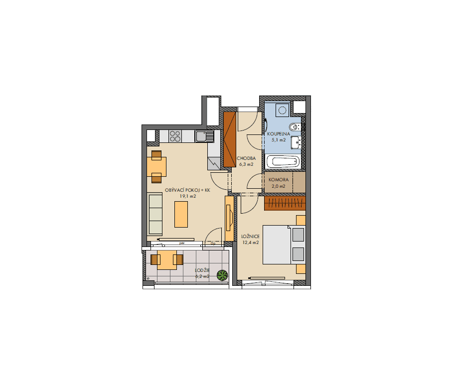Predaj bytu 2-izbový 47 m², Hugo Haase, Praha, Praha Predaj bytu 2-izbový 47 m², Hugo Haase, Praha, Praha