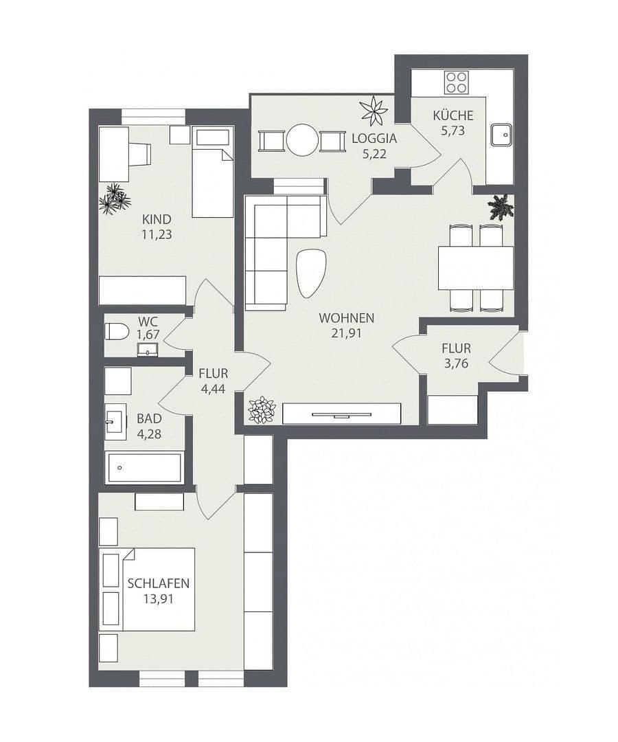 Predaj bytu 3-izbový 70 m², Gersthofen, Bavorsko Predaj bytu 3-izbový 70 m², Gersthofen, Bavorsko