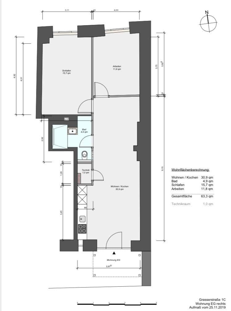 Predaj bytu 3-izbový 65 m², Grasserstrasse 1c, München, Bavorsko Predaj bytu 3-izbový 65 m², Grasserstrasse 1c, München, Bavorsko