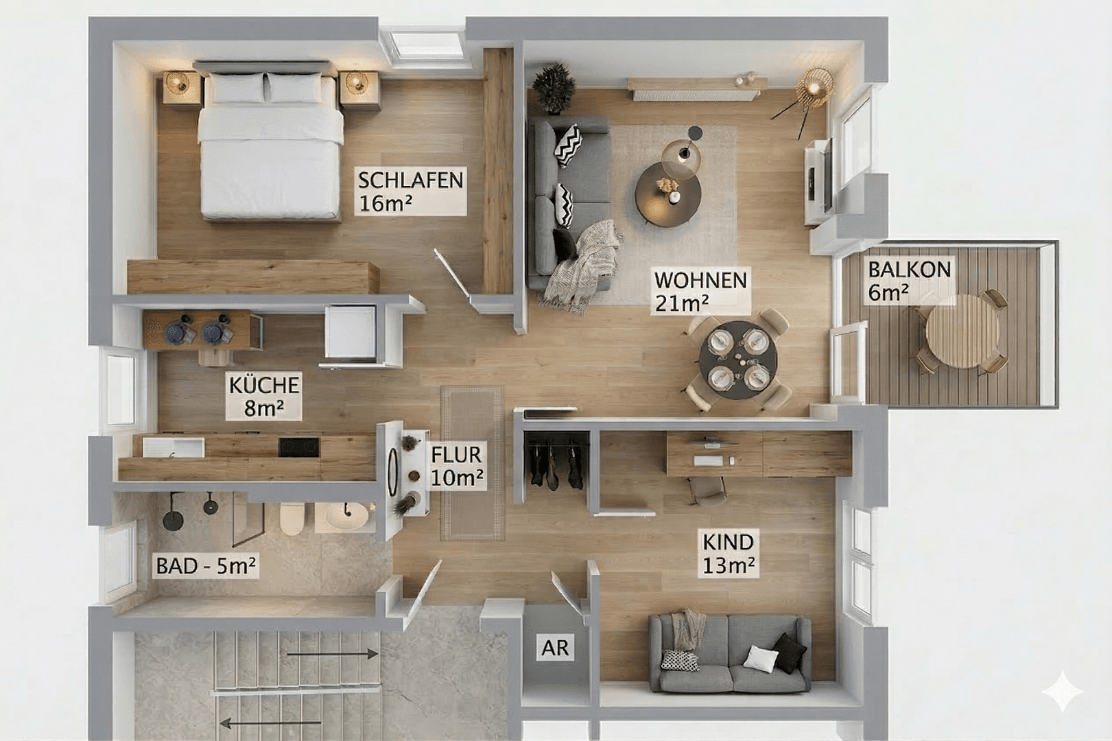Predaj bytu 3-izbový 76 m², Grillparzerplatz 9a, Schwandorf, Bavorsko Predaj bytu 3-izbový 76 m², Grillparzerplatz 9a, Schwandorf, Bavorsko