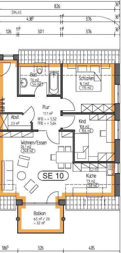 Prenájom bytu 3-izbový 74 m², Ulm-Lehr, Bádensko-Wurttembersko Prenájom bytu 3-izbový 74 m², Ulm-Lehr, Bádensko-Wurttembersko