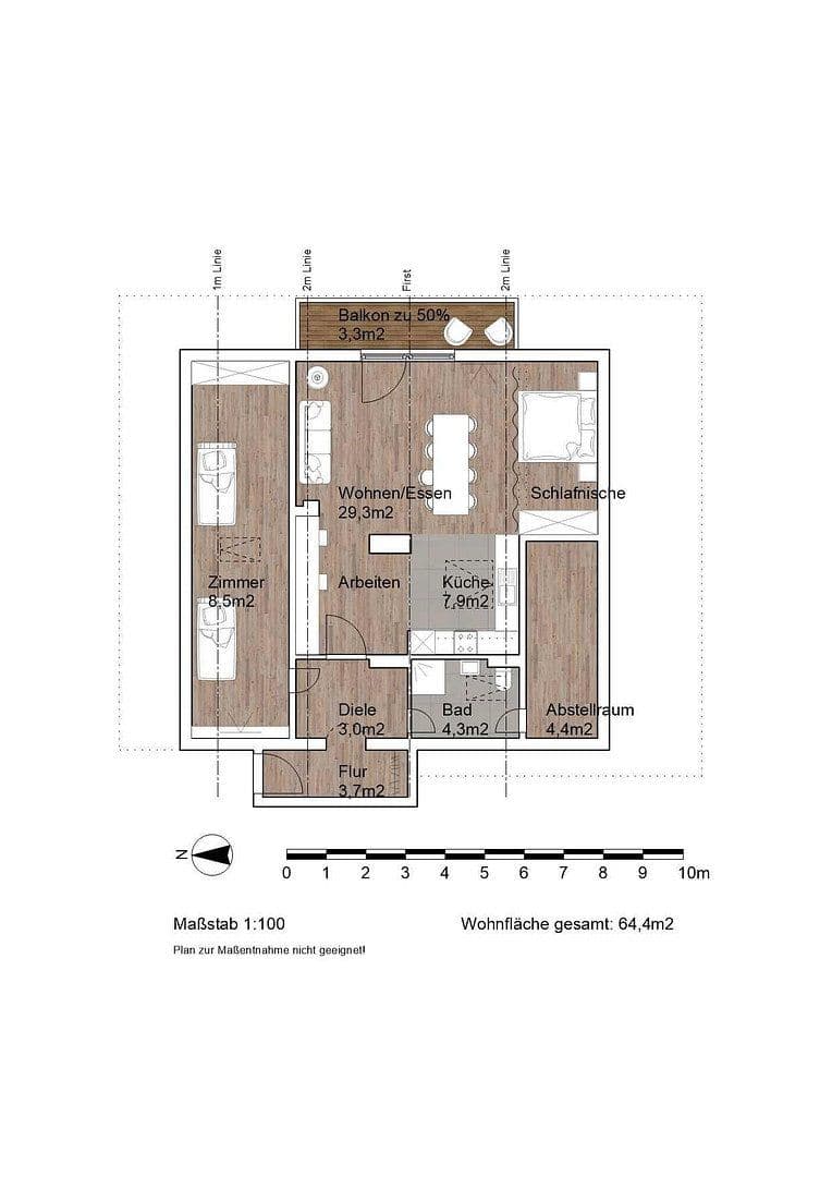 Prenájom bytu 1-izbový 64 m², Krokusstraße 3, Bergen, Bavorsko Prenájom bytu 1-izbový 64 m², Krokusstraße 3, Bergen, Bavorsko