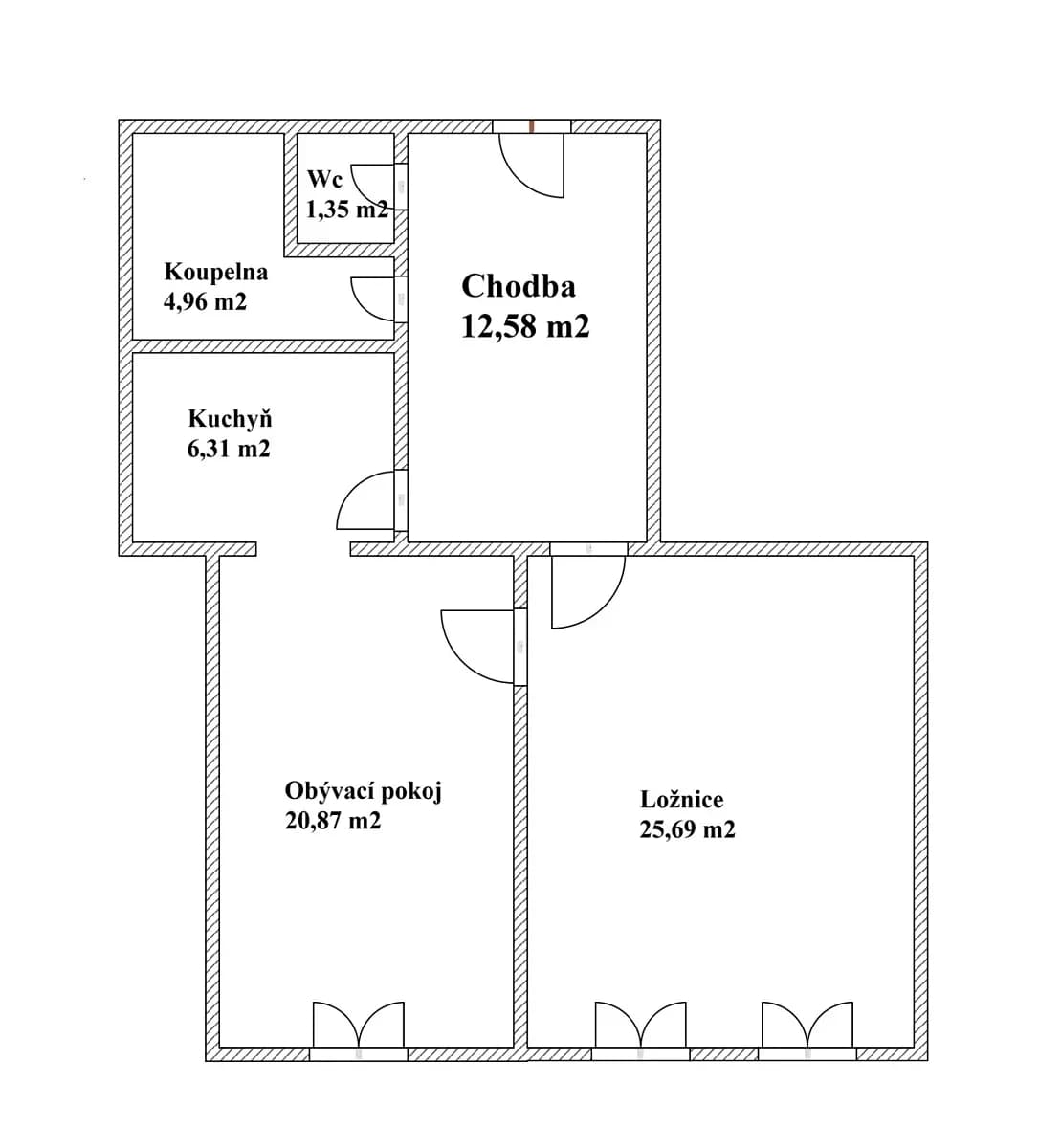 Predaj bytu 2-izbový 72 m², Rybářská, Brno, Jihomoravský kraj Predaj bytu 2-izbový 72 m², Rybářská, Brno, Jihomoravský kraj