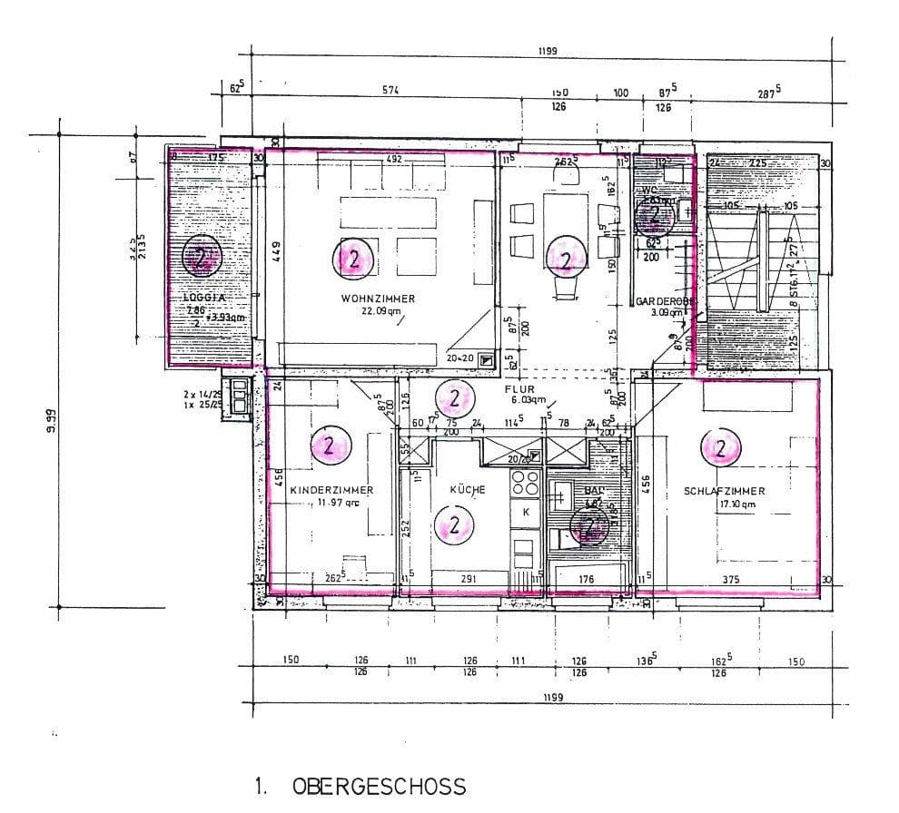 Predaj bytu 4-izbový 90 m², Borngasse 9, Hanau, Hesensko Predaj bytu 4-izbový 90 m², Borngasse 9, Hanau, Hesensko