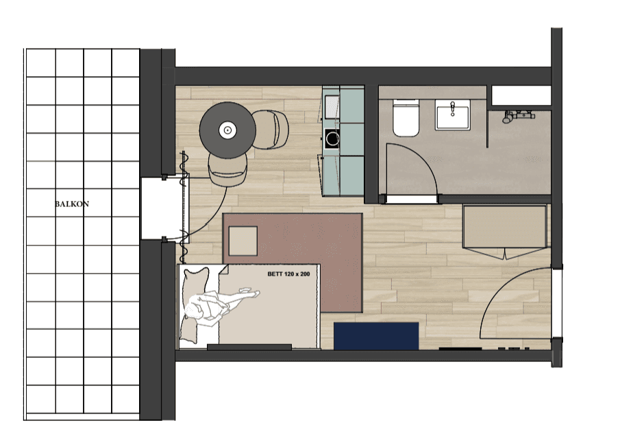 Prenájom bytu 1-izbový 23 m², Frankfurt, Hesensko Prenájom bytu 1-izbový 23 m², Frankfurt, Hesensko