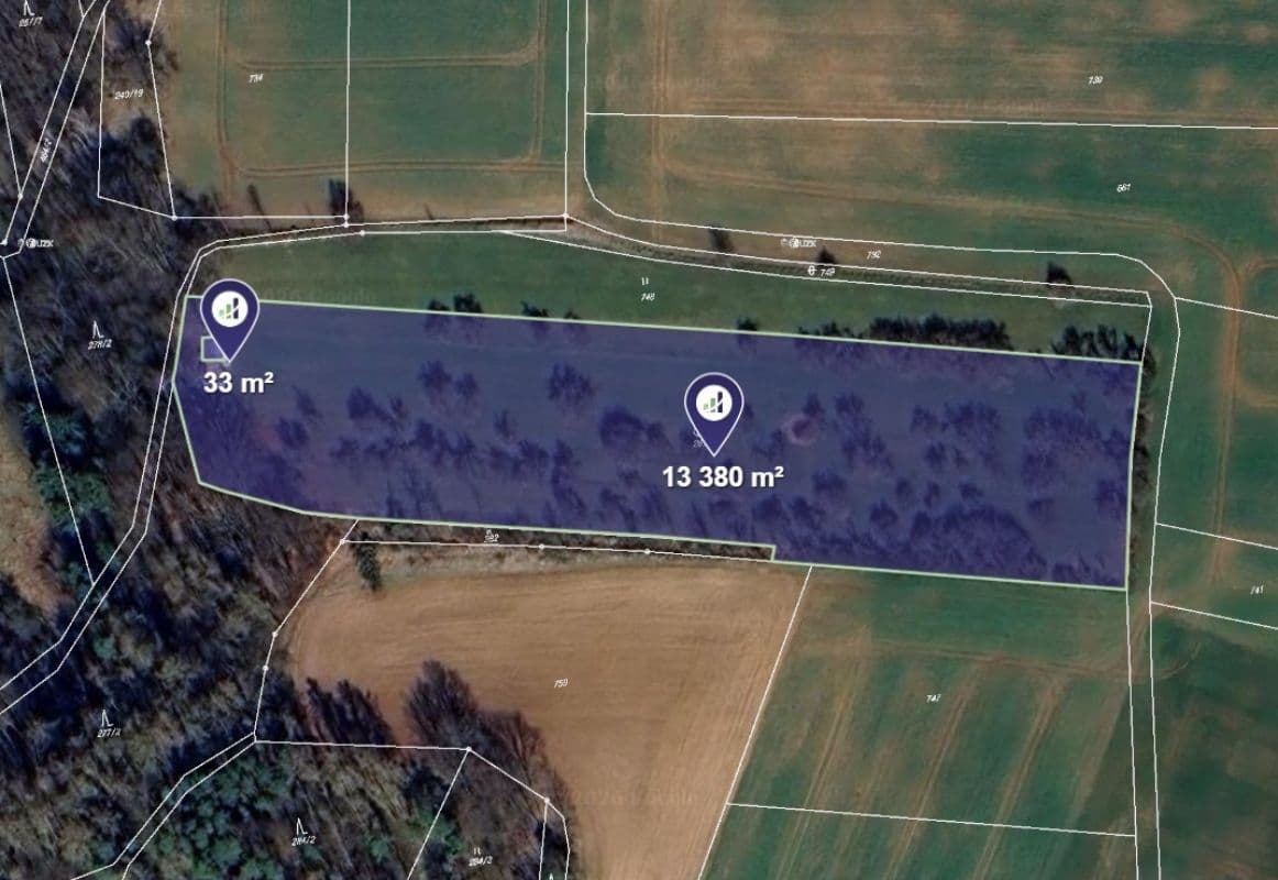 Predaj pozemku 6.707 m², Hořiněves, Královéhradecký kraj Predaj pozemku 6.707 m², Hořiněves, Královéhradecký kraj
