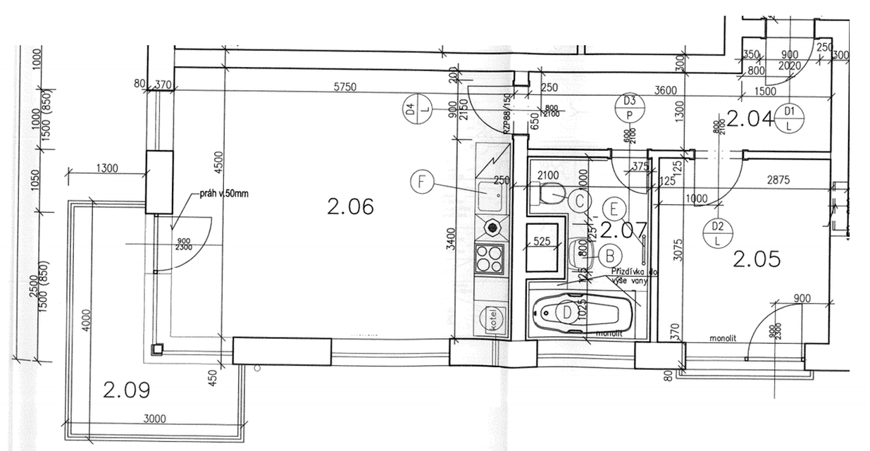 Prenájom bytu 2-izbový 52 m², Internacionální, Praha, Praha Prenájom bytu 2-izbový 52 m², Internacionální, Praha, Praha