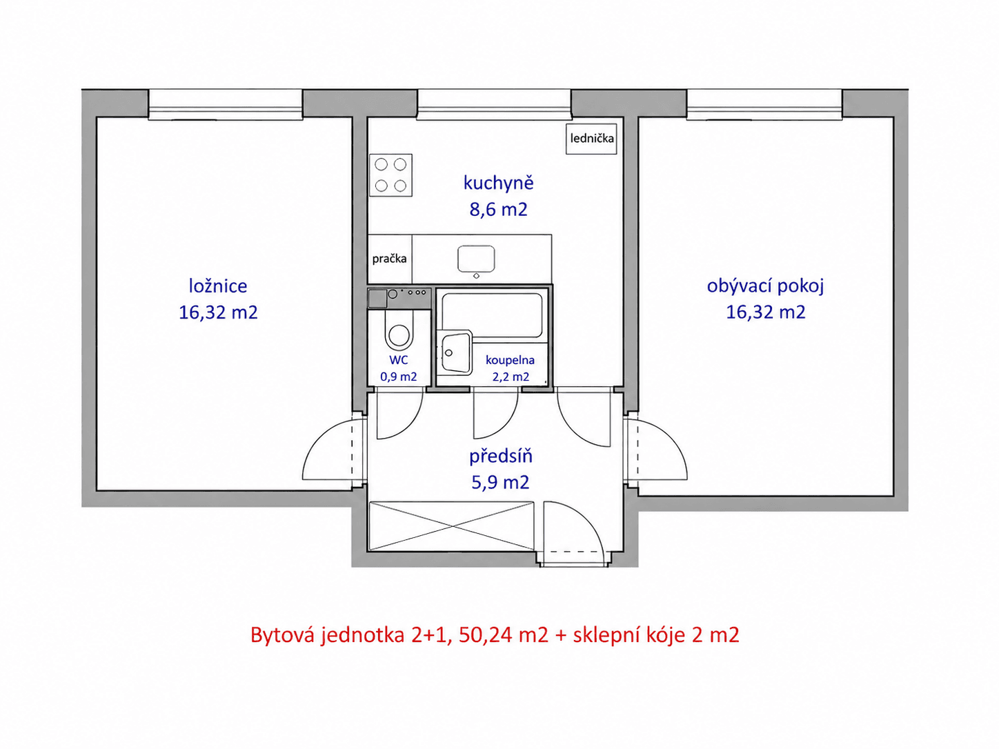 Predaj bytu 2-izbový 50 m², Hvozdíková, Praha, Praha Predaj bytu 2-izbový 50 m², Hvozdíková, Praha, Praha