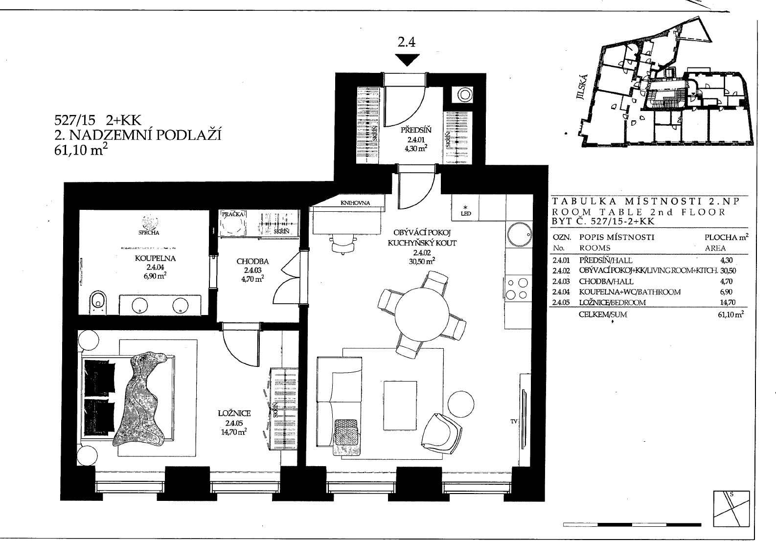 Prenájom bytu 2-izbový 61 m², Jilská, Praha, Praha Prenájom bytu 2-izbový 61 m², Jilská, Praha, Praha