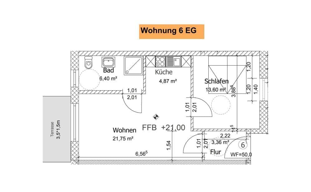 Prenájom bytu 2-izbový 55 m², Windmühlenweg 4b, Lübow, Meklenbursko-Predpomoransko Prenájom bytu 2-izbový 55 m², Windmühlenweg 4b, Lübow, Meklenbursko-Predpomoransko
