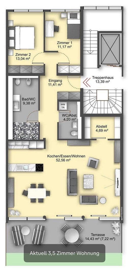 Prenájom bytu 3-izbový 118 m², Lörrach, Bádensko-Wurttembersko Prenájom bytu 3-izbový 118 m², Lörrach, Bádensko-Wurttembersko