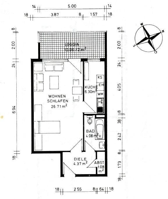 Prenájom bytu 1-izbový 48 m², Mannheim, Bádensko-Wurttembersko Prenájom bytu 1-izbový 48 m², Mannheim, Bádensko-Wurttembersko