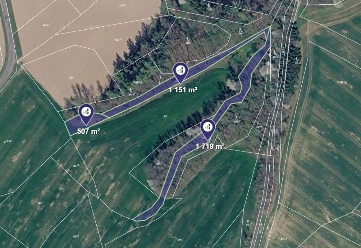 Predaj pozemku 3.377 m², Borek, Kraj Vysočina Predaj pozemku 3.377 m², Borek, Kraj Vysočina