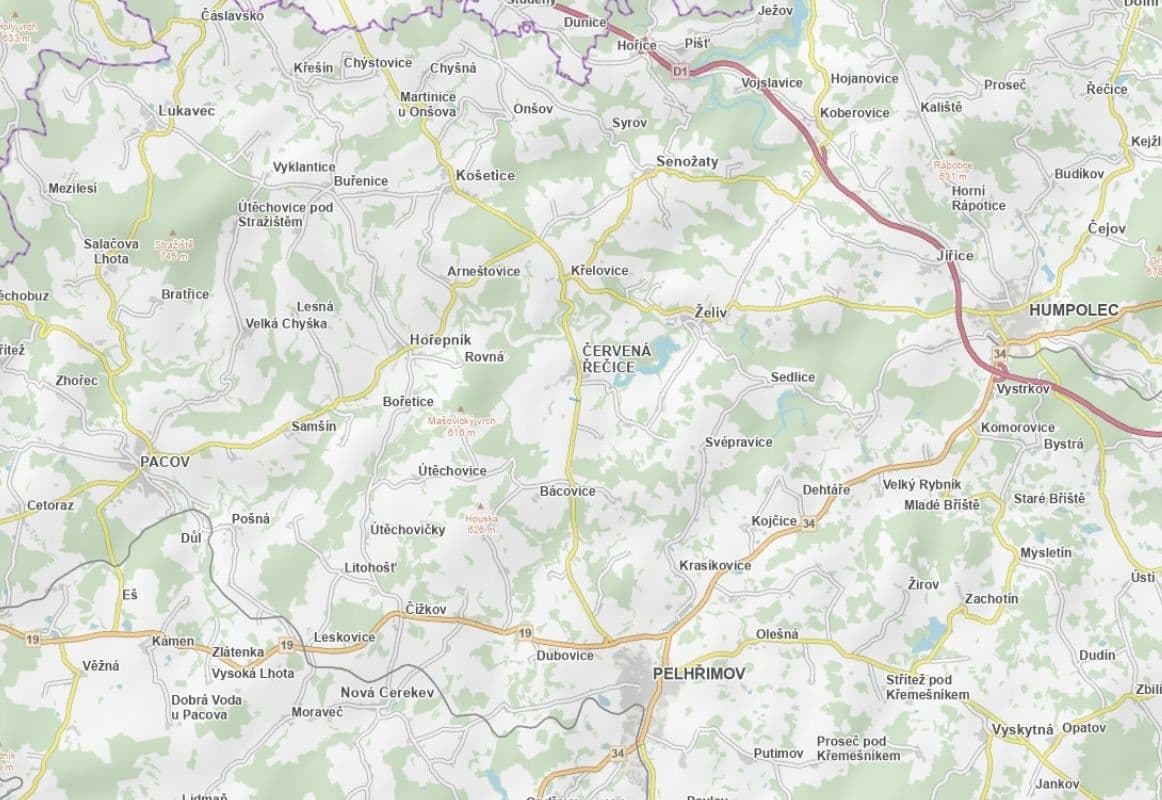 Predaj pozemku 4.260 m², Červená Řečice, Kraj Vysočina Predaj pozemku 4.260 m², Červená Řečice, Kraj Vysočina