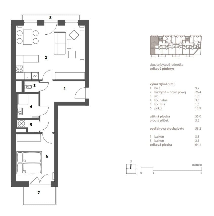 Predaj bytu 2-izbový 58 m², Spolková, Brno, Jihomoravský kraj Predaj bytu 2-izbový 58 m², Spolková, Brno, Jihomoravský kraj