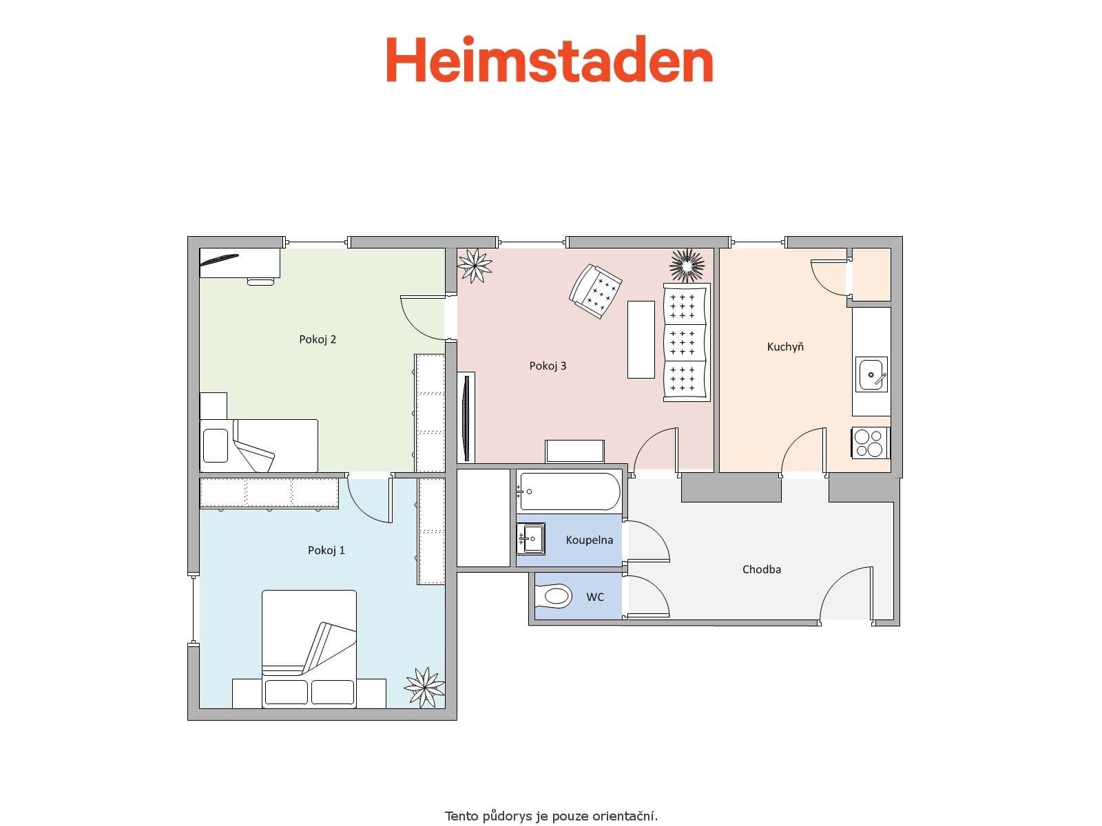 Prenájom bytu 3-izbový 74 m², Mírová, Havířov, Moravskoslezský kraj Prenájom bytu 3-izbový 74 m², Mírová, Havířov, Moravskoslezský kraj
