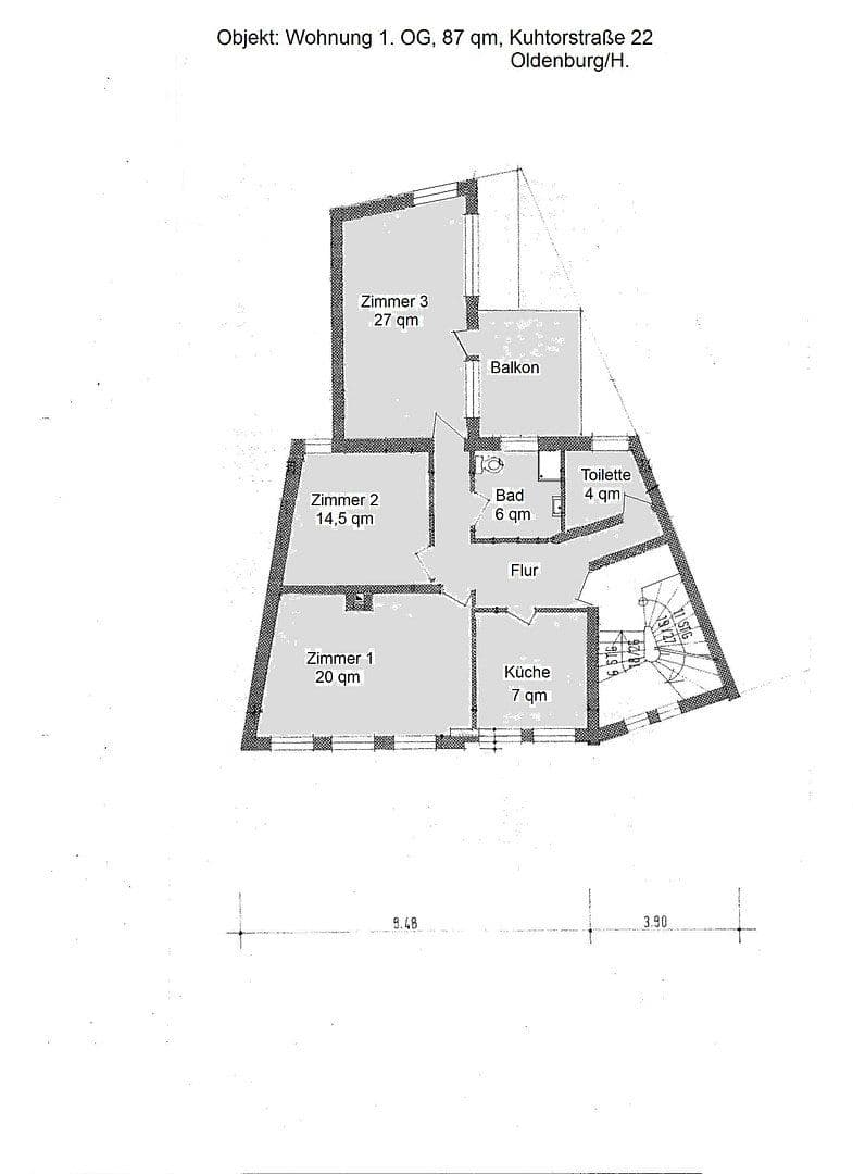 Prenájom bytu 4-izbový 87 m², Kuhtorstraße 22, Oldenburg in Holstein, Šlezvicko-Holštajnsko Prenájom bytu 4-izbový 87 m², Kuhtorstraße 22, Oldenburg in Holstein, Šlezvicko-Holštajnsko