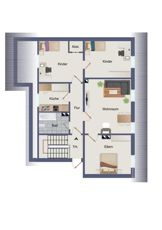 Prenájom bytu 4-izbový 73 m², Gelsenkirchen, Severné Porýnie - Westfálsko Prenájom bytu 4-izbový 73 m², Gelsenkirchen, Severné Porýnie - Westfálsko