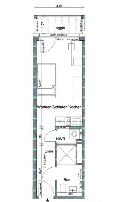 Prenájom bytu 1-izbový 31 m², Bossestr. 7, Berlin, Berlín Prenájom bytu 1-izbový 31 m², Bossestr. 7, Berlin, Berlín
