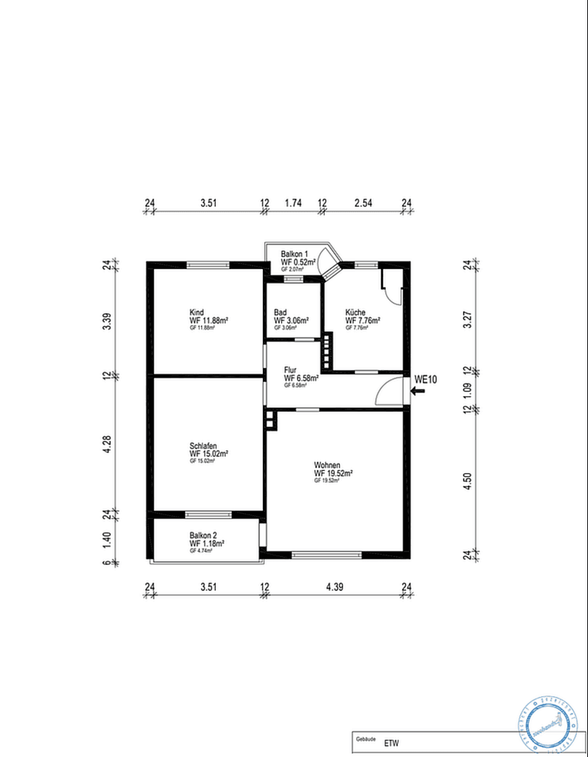 Predaj bytu 3-izbový 68 m², Bremerhaven, Brémy Predaj bytu 3-izbový 68 m², Bremerhaven, Brémy