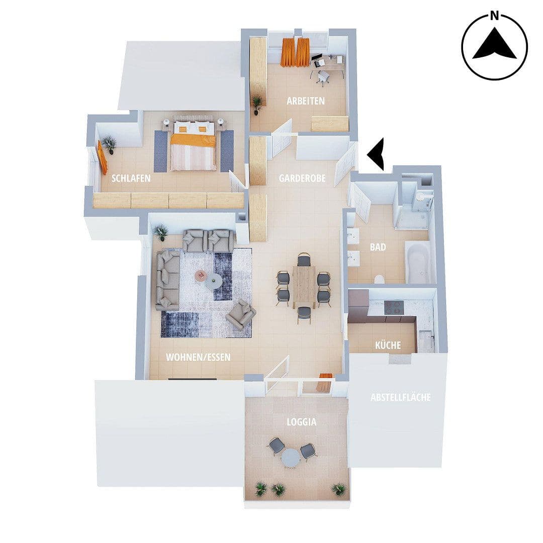 Prenájom bytu 3-izbový 89 m², Lauffen am Neckar, Bádensko-Wurttembersko Prenájom bytu 3-izbový 89 m², Lauffen am Neckar, Bádensko-Wurttembersko