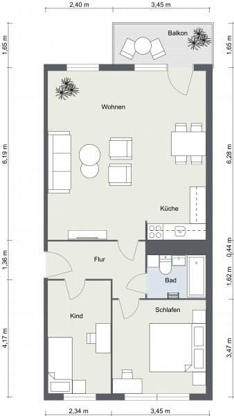 Prenájom bytu 3-izbový 71 m², Kurt Schneider Str. 22, Chemnitz, Sasko Prenájom bytu 3-izbový 71 m², Kurt Schneider Str. 22, Chemnitz, Sasko
