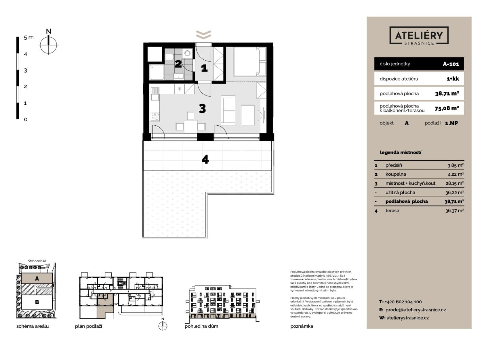 Prenájom bytu 1-izbový 39 m², Štěchovická, Praha, Praha Prenájom bytu 1-izbový 39 m², Štěchovická, Praha, Praha