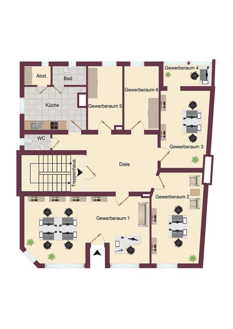 Prenájom kancelárie 168 m², Frankfurter Straße 2, Marburg, Hesensko Prenájom kancelárie 168 m², Frankfurter Straße 2, Marburg, Hesensko