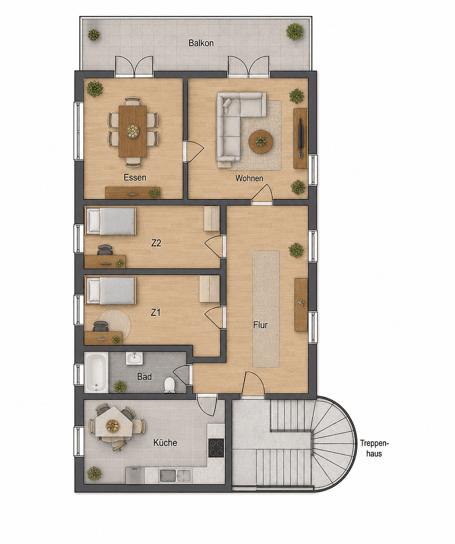 Prenájom bytu 4-izbový 123 m², Weißenthurm, Porýnie-Falcko Prenájom bytu 4-izbový 123 m², Weißenthurm, Porýnie-Falcko