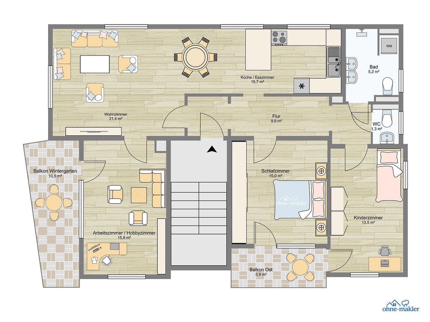 Prenájom bytu 4-izbový 106 m², Grafenau, Bádensko-Wurttembersko Prenájom bytu 4-izbový 106 m², Grafenau, Bádensko-Wurttembersko