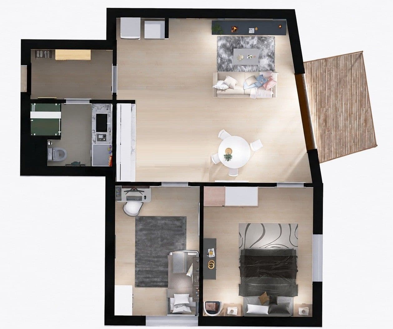 Prenájom bytu 3-izbový 57 m², Kobyliská, Praha, Praha Prenájom bytu 3-izbový 57 m², Kobyliská, Praha, Praha