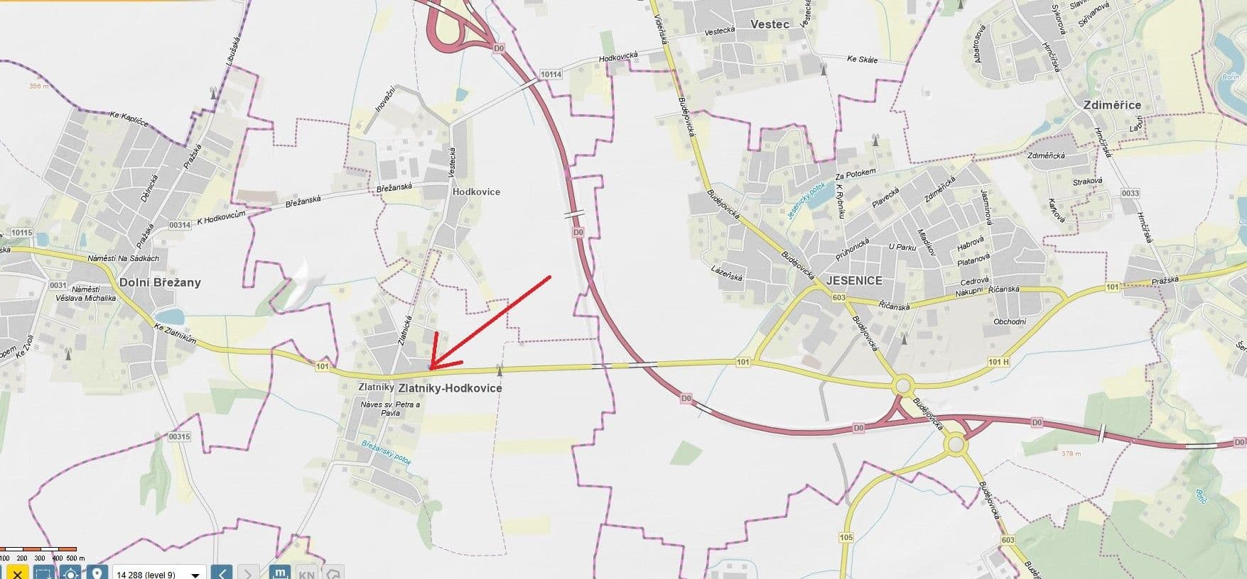 Predaj pozemku 1.301 m², Jesenice, Středočeský kraj Predaj pozemku 1.301 m², Jesenice, Středočeský kraj
